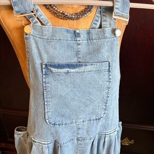 -SOLD- Comfortable, casual, soft denim Light denim overalls